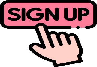 Sign up with finger pointing