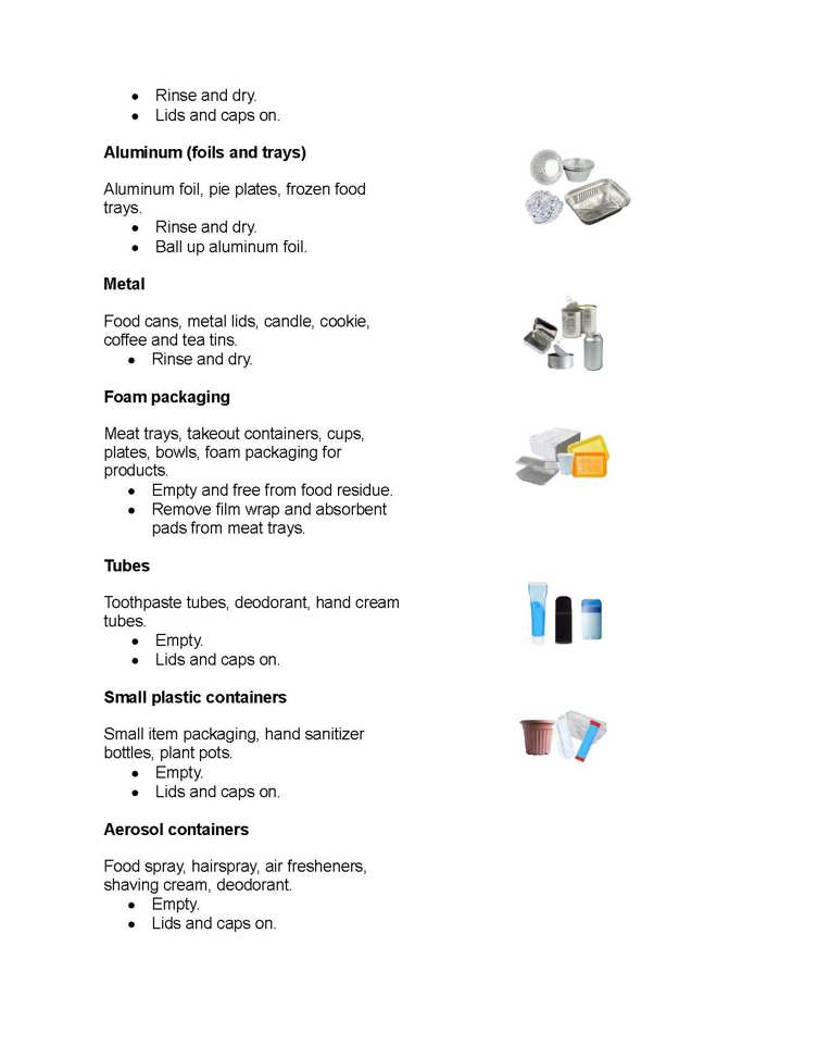 Recyclables breakdown