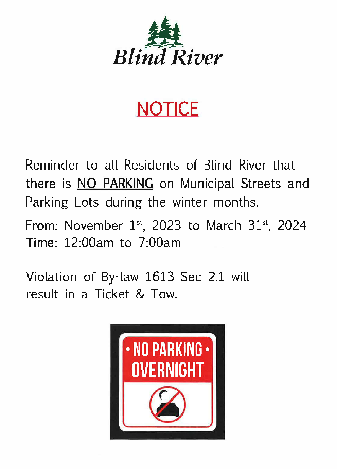 no overnight parking notice